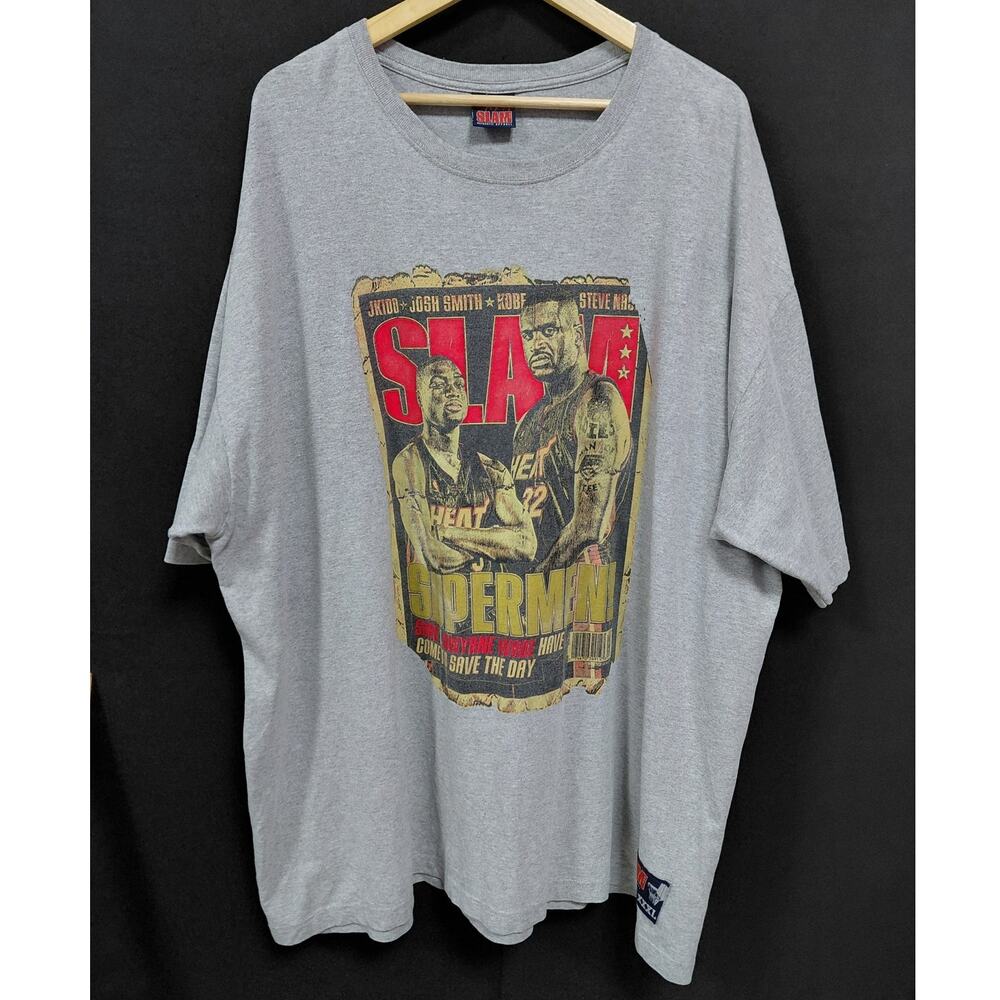 SLAM AUTHENTIC APPAREL Supermen Graphic T-Shirt Gray Size XXXL
